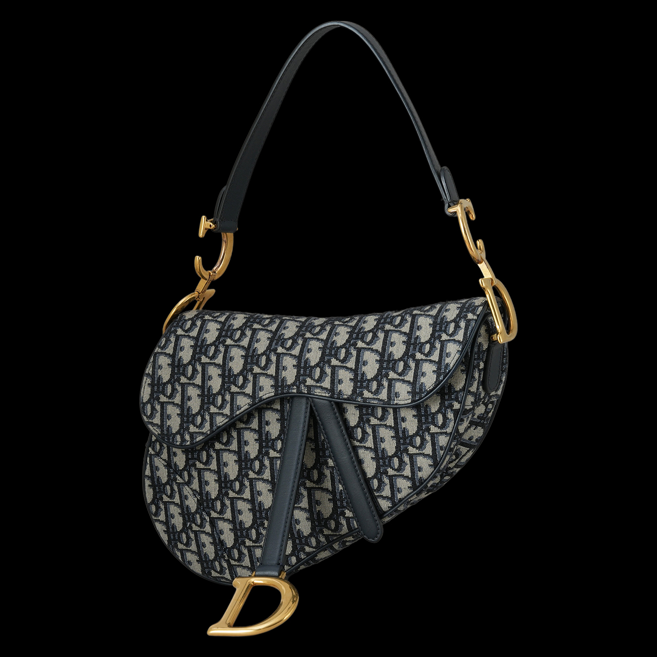 CHRISTIAN DIOR(USED)크리스찬디올 오블리크 새들백 미듐 & 스트랩